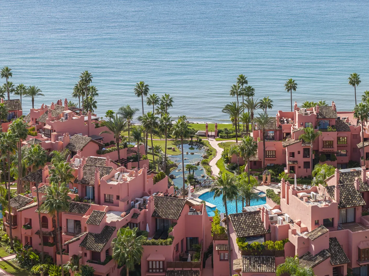A garden home in a beachfront resort