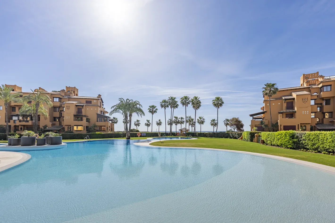 A terrace with Africa on the horizon