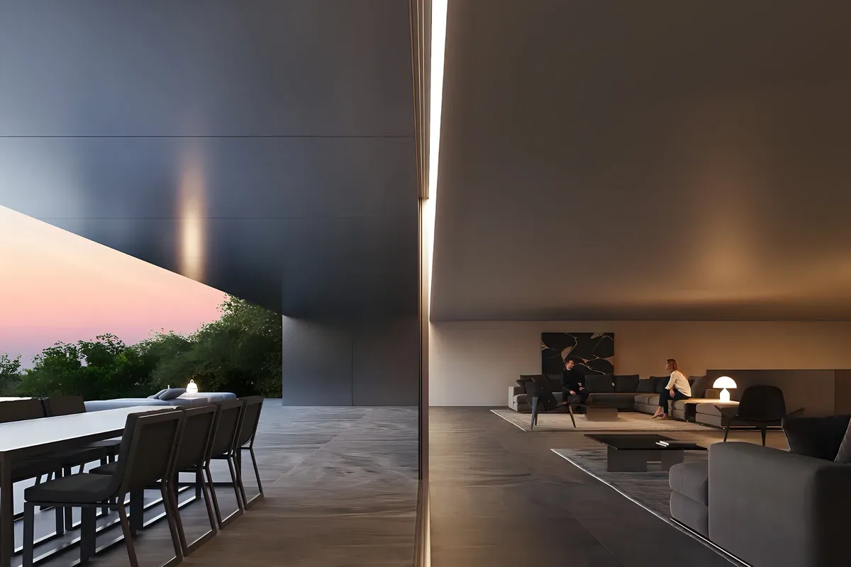 A forest villa by Valderrama with a wellness floor
